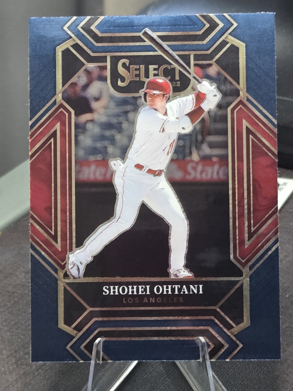 Panini Select Shohei Ohtani Navy Blue Red Gold Baseball Card